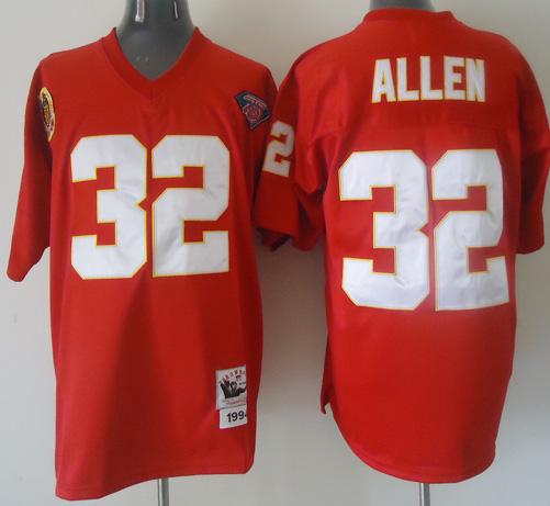 Cheap Kansas City Chiefs 32 Allen Red 75TH Throwback Jersey For Sale