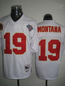 Cheap Kansas City Chiefs 19 Joe Montana throwback white For Sale