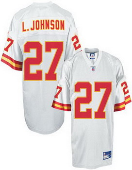 Cheap Kansas City Chiefs 27 Larry Johnson White For Sale