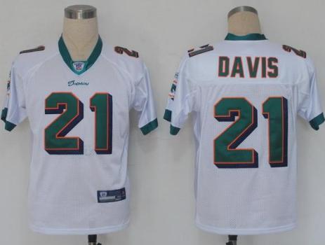 Cheap Miami Dolphins 21 Vontae Davis White NFL Jerseys For Sale