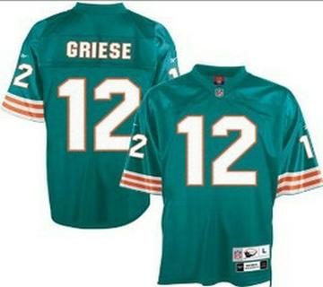 Cheap Miami Dolphins #12 Bob Griese Throwback Green Jersey For Sale