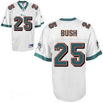 Cheap Miami Dolphins 25 Reggie Bush White Jerseys For Sale