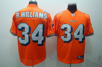 Cheap Miami Dolphins 34 R.Williams Orange Jerseys For Sale