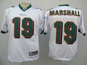 Cheap Miami Dolphins 19 Marshall white Jerseys For Sale