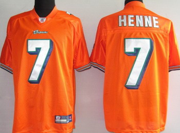 Cheap Miami Dolphins 7 HENNE Orange Jerseys For Sale