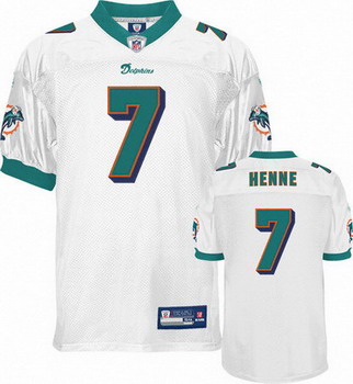 Cheap Miami Dolphins 7 Chad Henne White Jersey For Sale