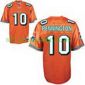 Cheap Miami Dolphins 10 Chad Pennington Orange Jersey For Sale