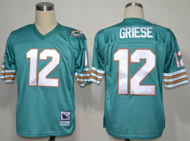 Cheap Miami Dolphins #12 Bob Griese Green Throwback NFL Jersey For Sale