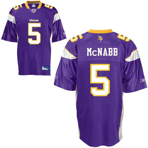 Cheap Minnesota Vikings 5 Donovan McNabb Purple NFL Jerseys For Sale