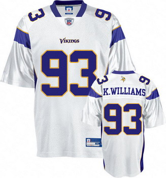 Cheap Minnesota Vikings 93 Kevin Williams White Jerseys For Sale