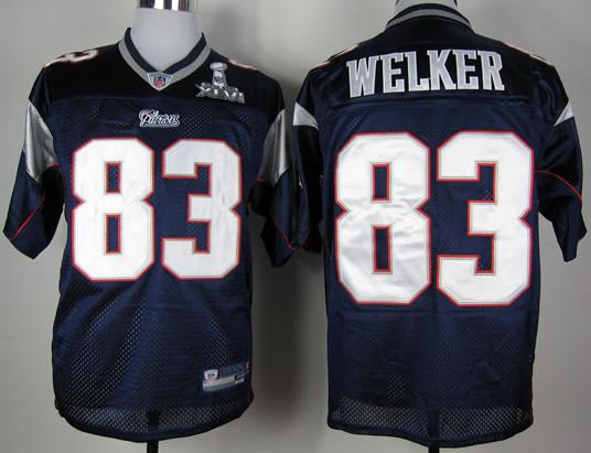 Cheap New England Patriots 83 Wes Welker Blue 2012 Super Bowl XLVI NFL Jersey For Sale