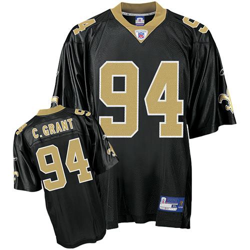 Cheap New Orleans Saints 94 Charles Grant Black Jersey For Sale