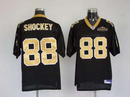Cheap New Orleans Saints 88 Jeremy Shockey black Champions patch For Sale