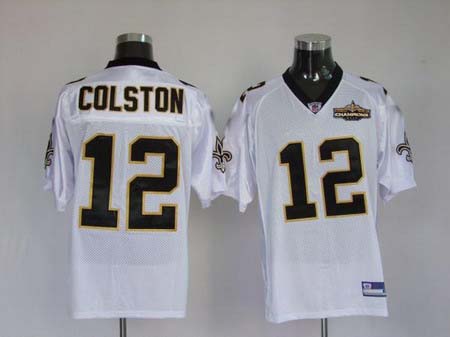 Cheap New Orleans Saints 12 Maques Colston White Champions NFL Jerseys For Sale