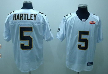 Cheap New Orleans Saints 5 Garrett Hartley white Super bowl jersey For Sale