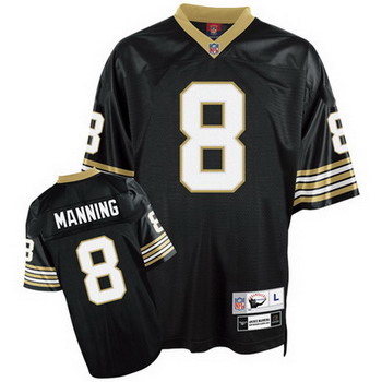 Cheap New Orleans Saints 8 black Manning throwback Jerseys For Sale