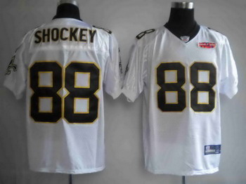 Cheap 2010 Super bowl New Orleans Saints 88 Jeremy Shorkey white jerseys For Sale