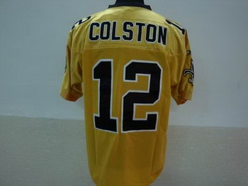 Cheap New Orleans Saints 12 Marques Colston golden Jersey For Sale