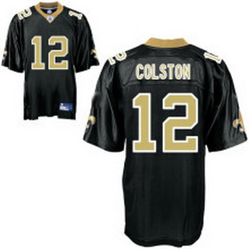 Cheap New Orleans Saints 12 Maques Colston Black NFL Jerseys For Sale