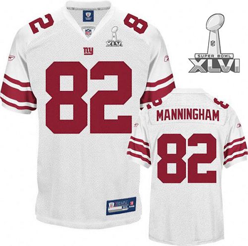 Cheap New York Giants #82 Mario Manningham White 2012 Super Bowl XLVI NFL Jersey For Sale