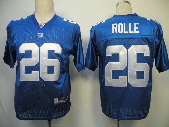 Cheap New York Giants 26 ROLLE Blue NFL Jersey For Sale