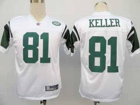 Cheap New York Jets 81 Dustin Keller White Jerseys For Sale