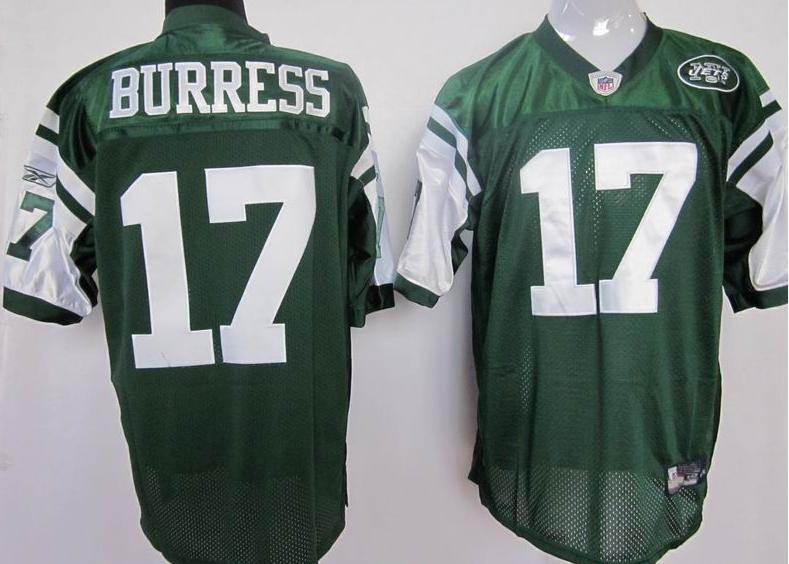 Cheap New York Jets 17 Burress Green NFL Jersey For Sale