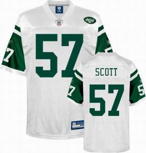 Cheap New York Jets 57 Bart Scott White Jersey For Sale