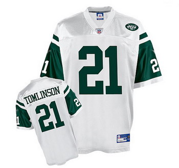 Cheap New York Jets 21 Ladanian Tomlinson white Jersey For Sale