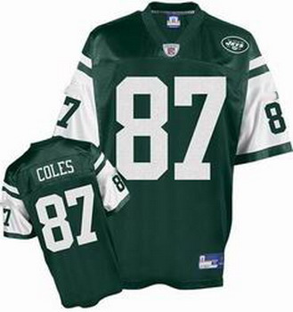 Cheap New York Jets 87 COLES Green Jersey For Sale
