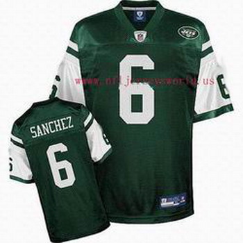 Cheap New York Jets Mark 6 Sanchez Green Jersey For Sale