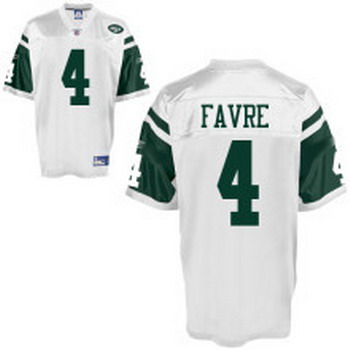 New York Jets 4 Brett Favre White Jersey