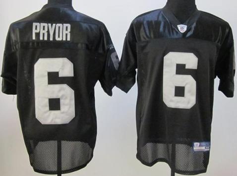 Cheap Oakland Raiders #6 Terrelle Pryor Black Jerseys For Sale