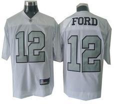 Cheap Oakland Raiders 12 Jacoby Ford White Jersey Silver Number For Sale