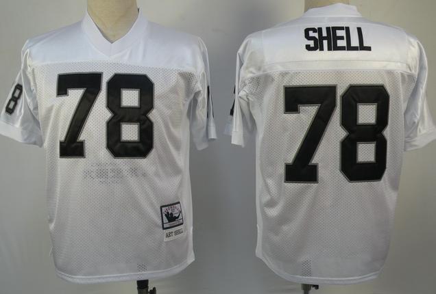 Cheap Oakland Raiders 78 Art Shell White Throwback Jersey For Sale