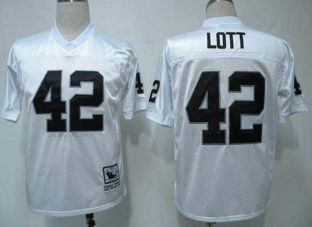 Cheap Oakland Raiders 42 LOTT White Throwback Jersey For Sale