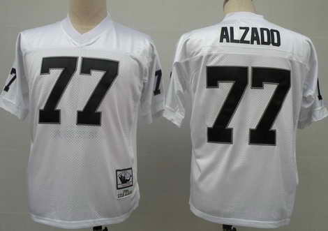 Cheap Oakland Raiders 77 Lyle Alzado White Throwback jerseys For Sale