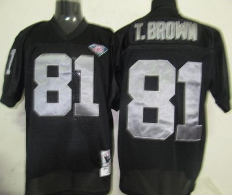 Cheap Oakland Raiders 81 T.Brown Black 75th M&N Jersey For Sale