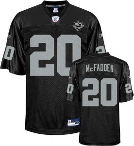 Cheap Oakland Raiders 20 Darren McFadden 50th Anniversary Black Jersey For Sale