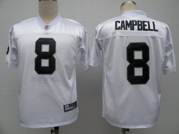 Cheap Oakland Raiders 8 Jason Campbell white Jerseys For Sale
