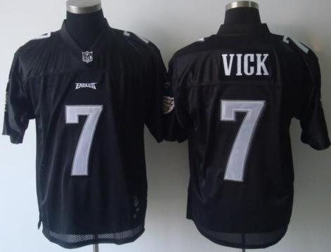 Cheap Philadelphia Eagles 7 Michael Vick Black Specter Style NFL Jersey For Sale