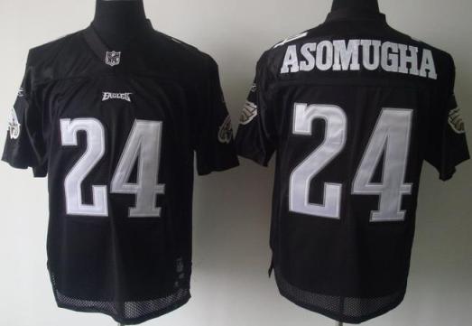 Cheap Philadelphia Eagles 24 Asomugha Black Specter Style NFL Jersey For Sale
