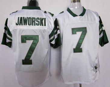 Philadelphia Eagles 7 Jaworski White Throwback NFL Jerseys