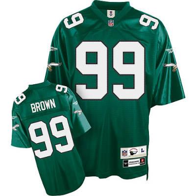Cheap Philadelphia Eagles 99 Jerome Brown Green Throwback Jersey For Sale