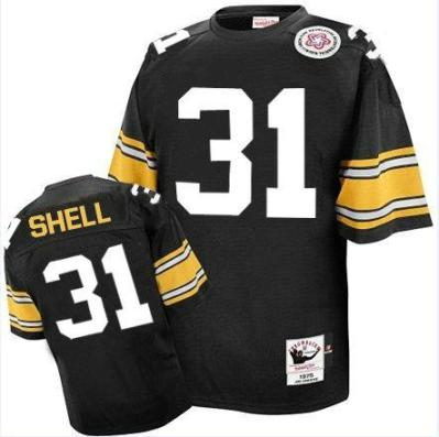 Cheap Pittsburgh Steelers #31 Donnie Shell Black M&N Throwback NFL Jerseys For Sale
