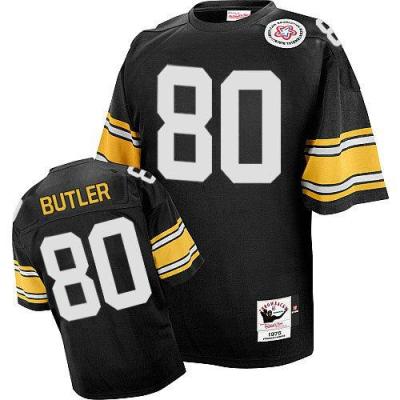 Cheap Pittsburgh Steelers #80 Jack Butler Black M&N Throwback NFL Jerseys For Sale