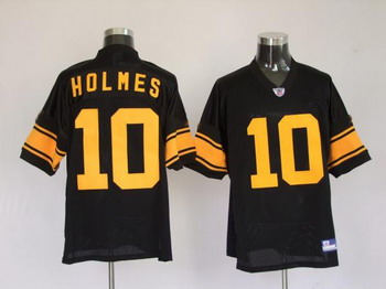 Cheap Pittsburgh Steelers 10 Santonio Holmes Black Yellow Number For Sale