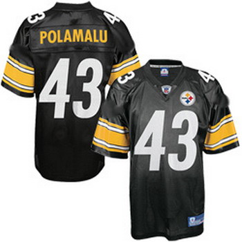 Cheap Pittsburgh Steelers 43 Troy Polamalu Black Football Jersey For Sale