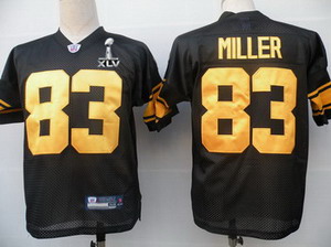 Cheap Steelers 83 Heath Miller black(yellow number)Super Bowl XLV Jerseys For Sale
