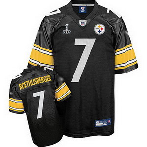 Cheap Steelers 7 Ben Roethlisberger Super Bowl Black Super Bowl XLV Jerseys For Sale